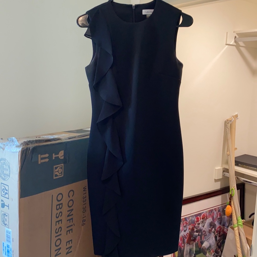 Black Calvin Klein work dress